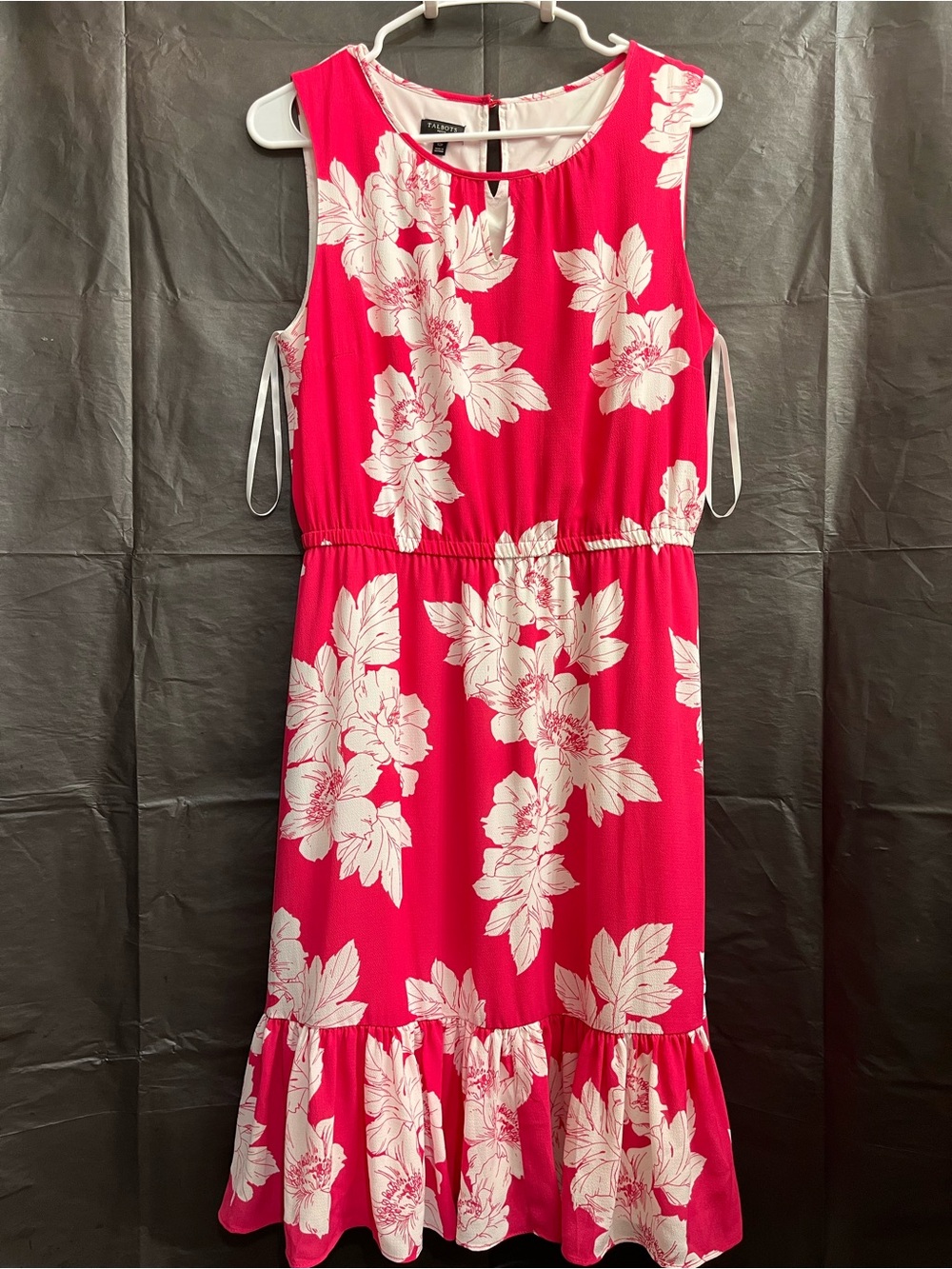 Talbots Hot Pink Floral Sleeveless Sundress